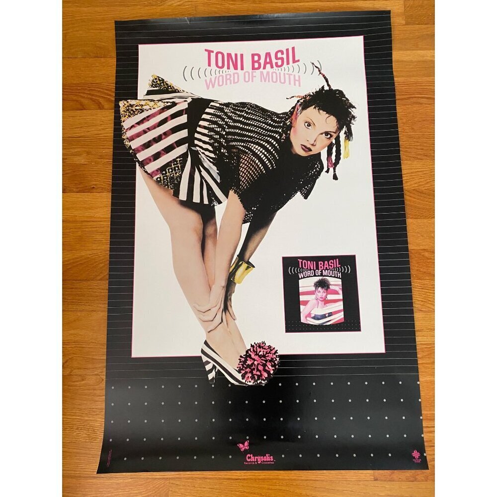 Vintage Toni Basil Word of Mouth Promo Poster 1982 34 x 22 Chrysalis 80s Poster